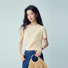 Women’s Crew‑Neck Short‑Sleeve Regular Fit Printed Tee - Giordano Online