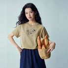 Women’s Crew‑Neck Short‑Sleeve Regular Fit Printed Tee - Giordano Online