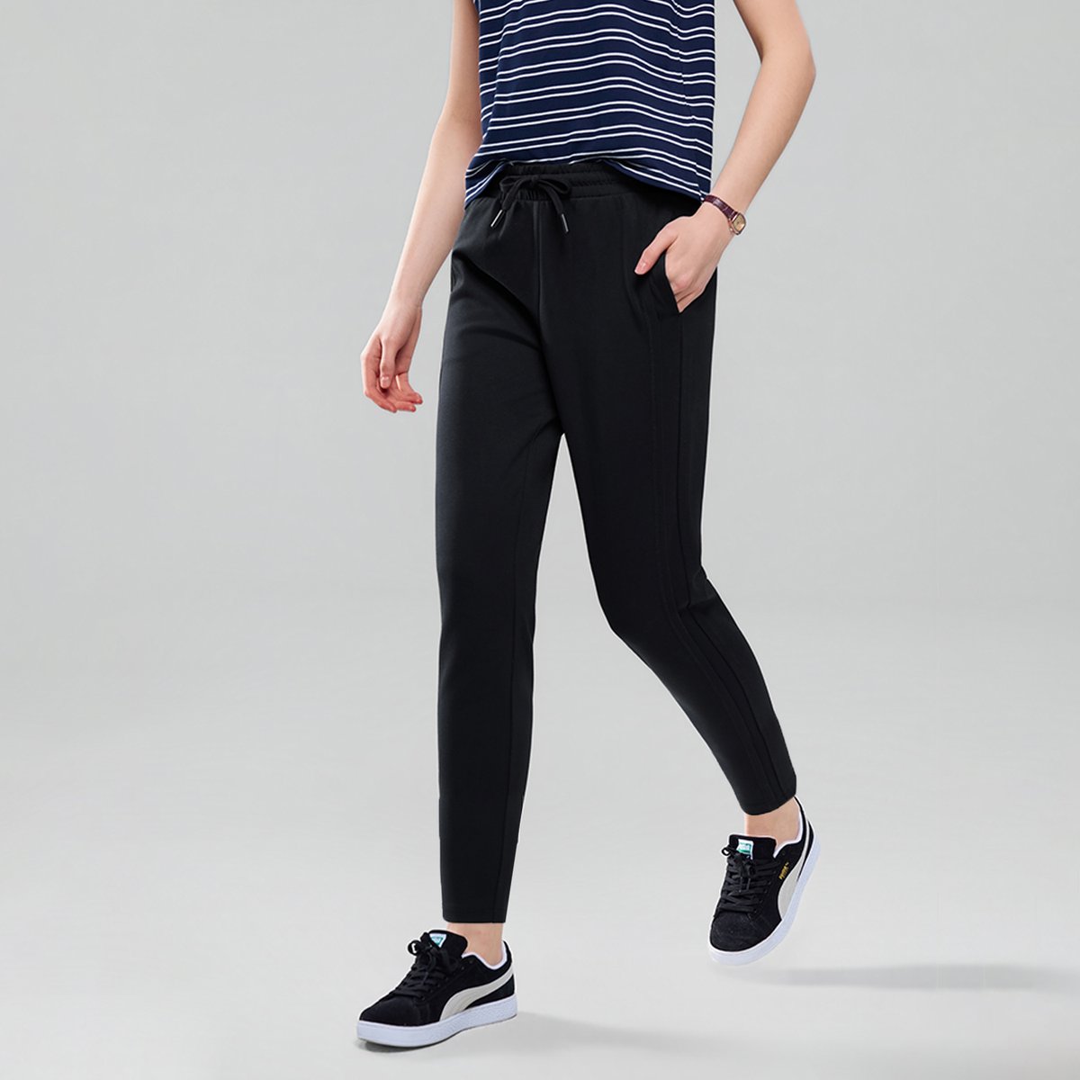 Women's Elastic Waist Pants - Giordano Online