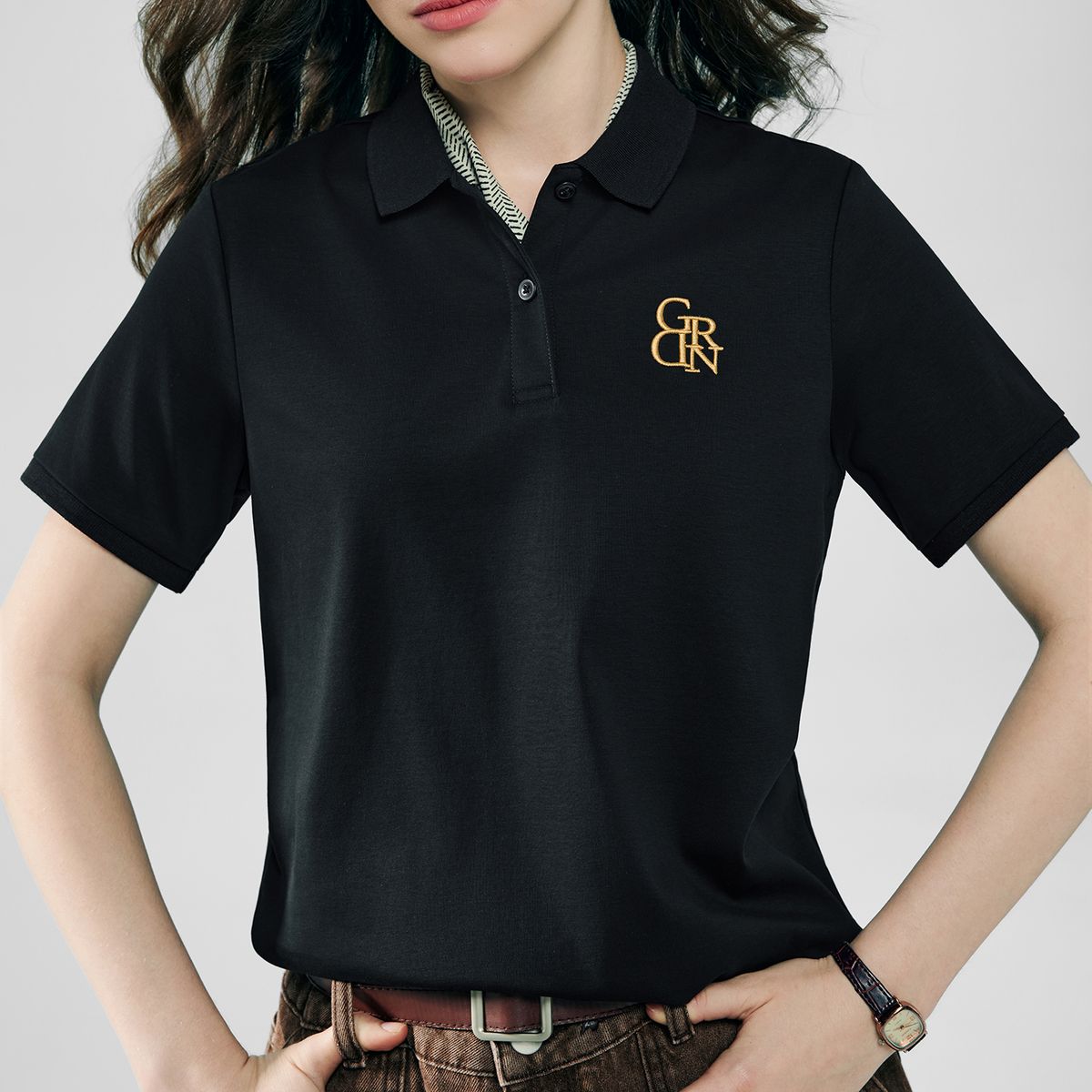 Women’s Embroidered Cotton Liquid Touch Polo - Giordano Online