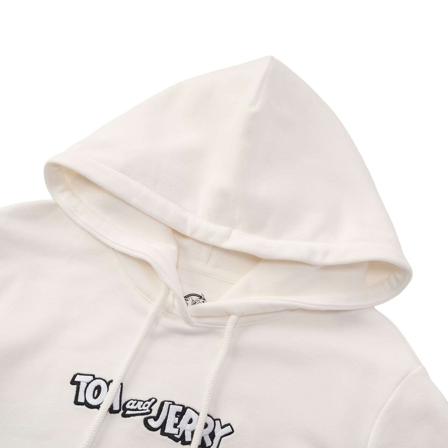 Women’s French Terry Long Sleeve Crew Neck Hoodie – Tom & Jerry - White - Giordano