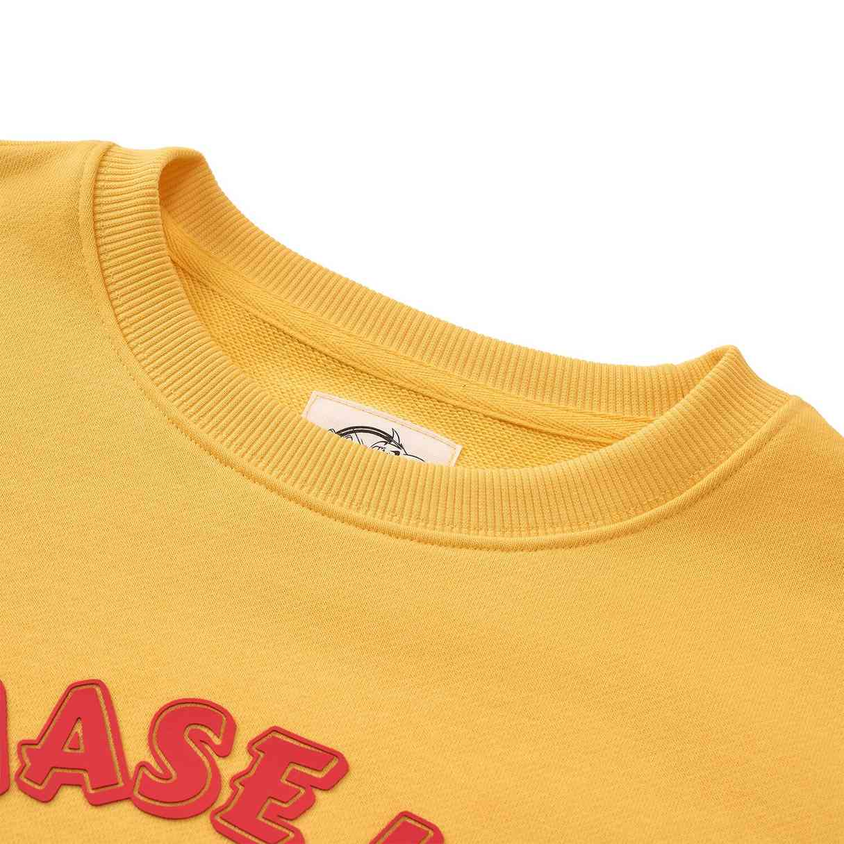 Women’s French Terry Long Sleeve Crew Neck Sweatshirt – Tom & Jerry - Yellow - Giordano