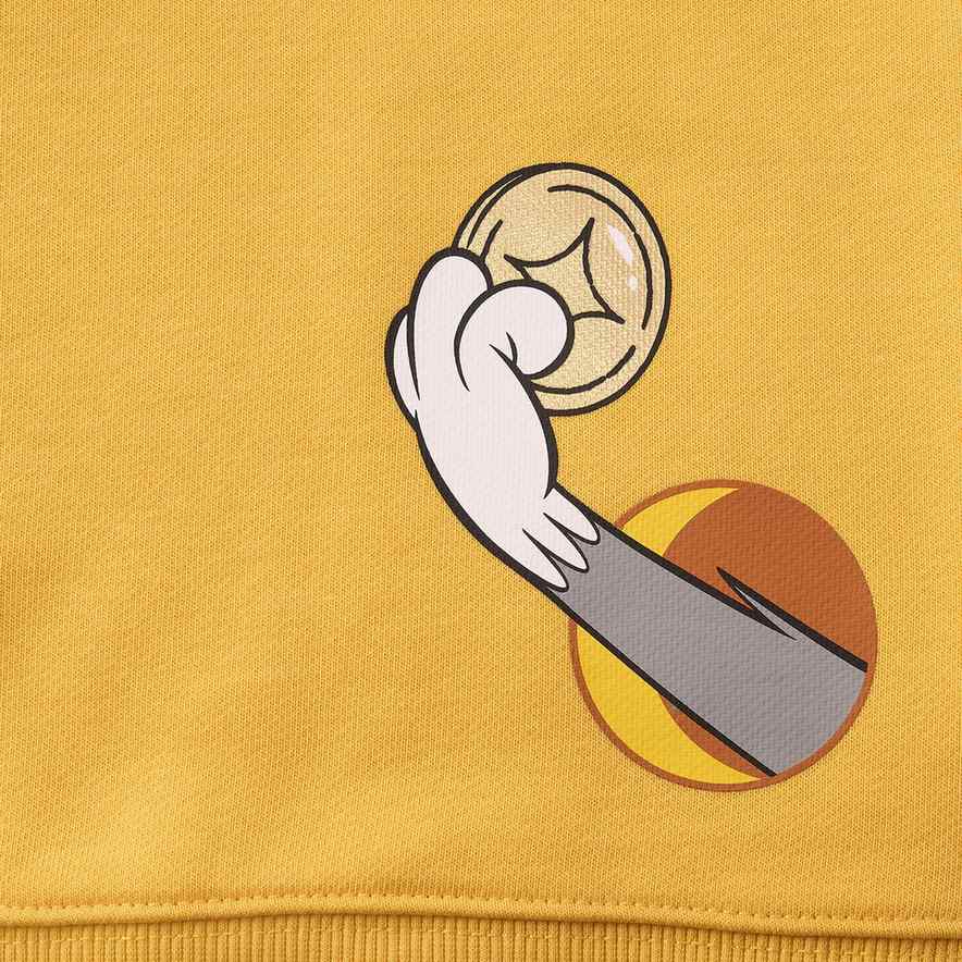 Women’s French Terry Long Sleeve Crew Neck Sweatshirt – Tom & Jerry - Yellow - Giordano