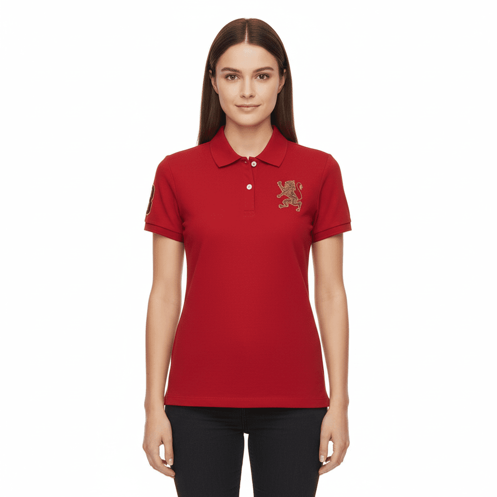 Women's Lion Polo - Red - Giordano Online
