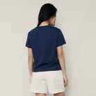 Women's Loose Fit Graphic Print Tee | Korea Collection - Blue - Giordano