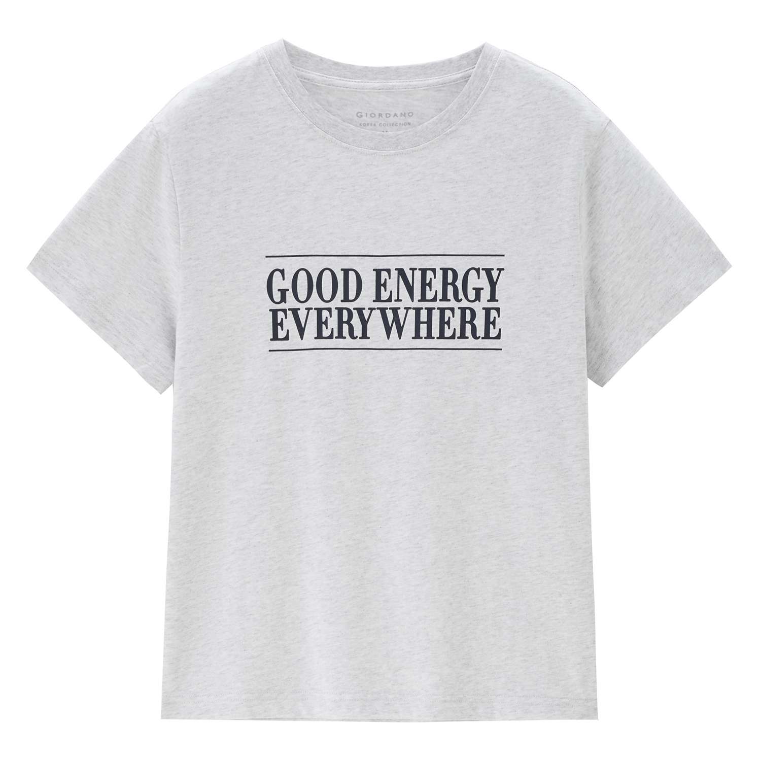 Women's Loose Fit Graphic Print Tee | Korea Collection - Grey - Giordano