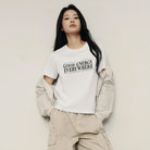 Women's Loose Fit Graphic Print Tee | Korea Collection - White - Giordano