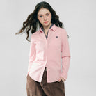 Women's Oxford Long Sleeve Embroidery Shirt - Giordano Online