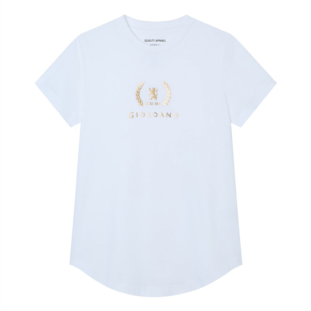 Women’s Regular Fit Cotton Crew Neck Printed Tee - Giordano Online