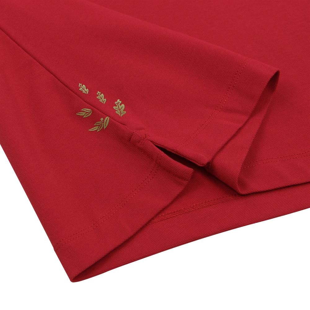 Women’s Short Sleeve Classic Slim Fit Embroidered Polo Shirt - Red - Giordano Online