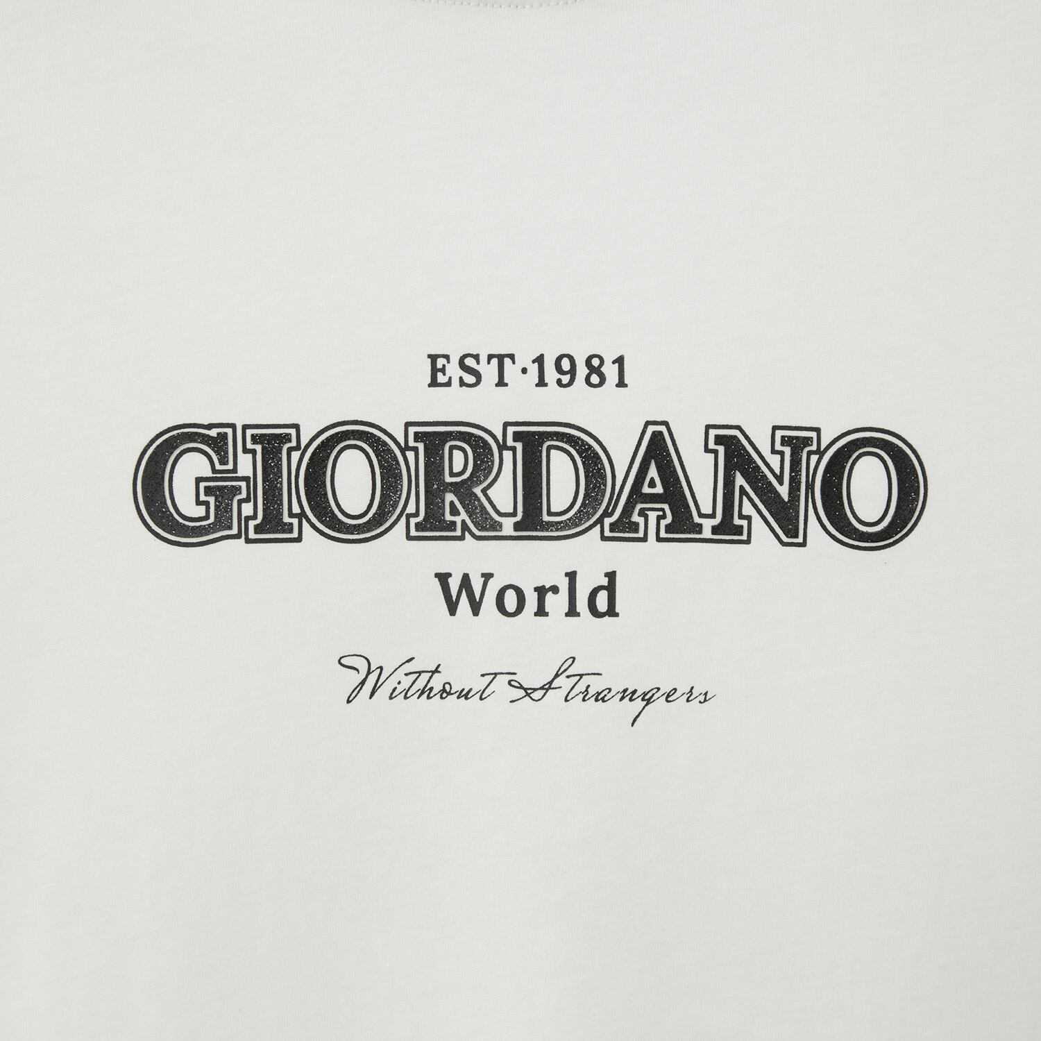 Women's Signature Print Tee | Comfort Fit Crew Neck - Signature Black - Giordano