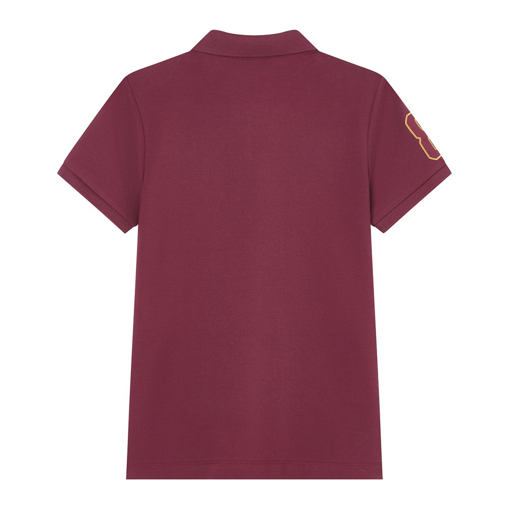 Women’s Slim Fit Embroidered Napoleon Polo - Red - Giordano Online